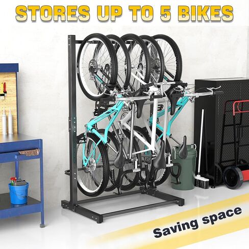 Ultrawall Freestanding Bike Rack, Vertical Bike Storage Stand for Garage, Indoor Bicycle Organizer, Holds Up to 4 Bikes in Saudi Arabia