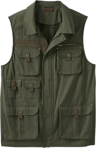 Boulder Creek بواسطة kingsize Men's Big & Tall 9 Pocket Twill Vest in Saudi Arabia
