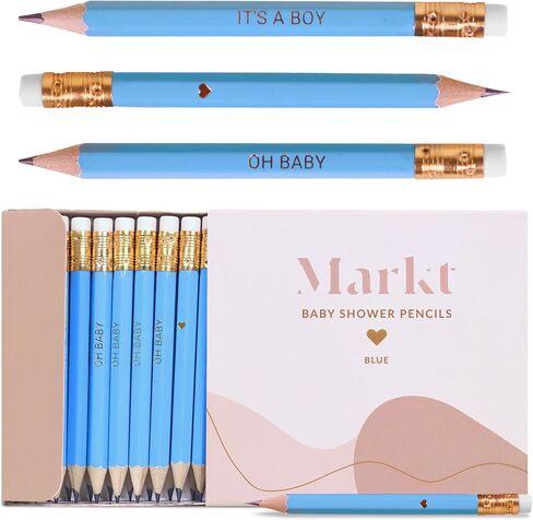 Markt Heart Pencils for Baby Shower Games and Bridal Shower Games, Mini Pencils, Small Pink Pencil Set For Game Prizes, Bridal Pens (Blush) in Kuwait