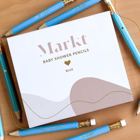 Markt Heart Pencils for Baby Shower Games and Bridal Shower Games, Mini Pencils, Small Pink Pencil Set For Game Prizes, Bridal Pens (Blush) in Kuwait