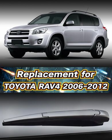 مجموعة شفرات ذراع الممسحة الخلفية، بديلة لسيارة Toyota Venza 2005-2017 | مجموعة ذراع شفرة ممسحة الزجاج الأمامي الخلفي - دقة على طراز OEM in Kuwait