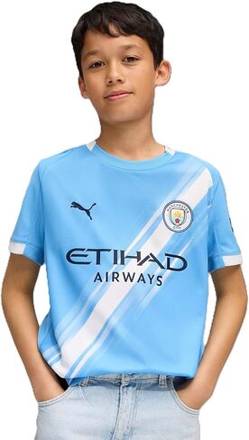 Manchester City FC Kids 2025/26 Home Soccer Jersey - Team Light Blue in Saudi Arabia