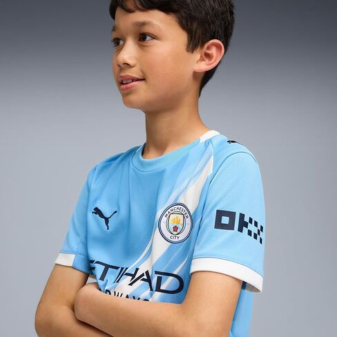 Manchester City FC Kids 2025/26 Home Soccer Jersey - Team Light Blue in Saudi Arabia