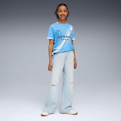 Manchester City FC Kids 2025/26 Home Soccer Jersey - Team Light Blue in Saudi Arabia