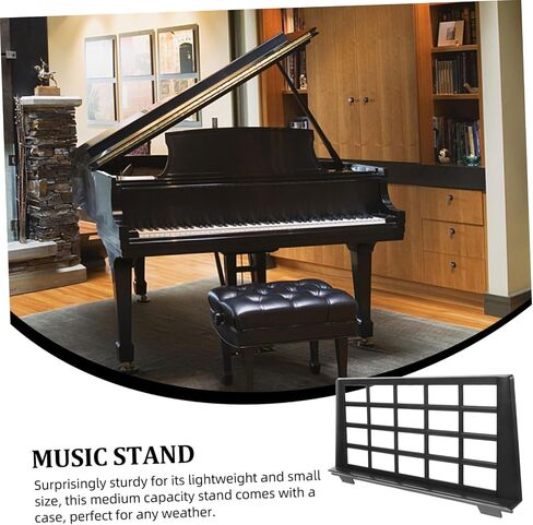 SUPVOX Adjustable Folding Music Stand with Carrying Bag Portable and Lightweight for Instruments Black in Saudi Arabia