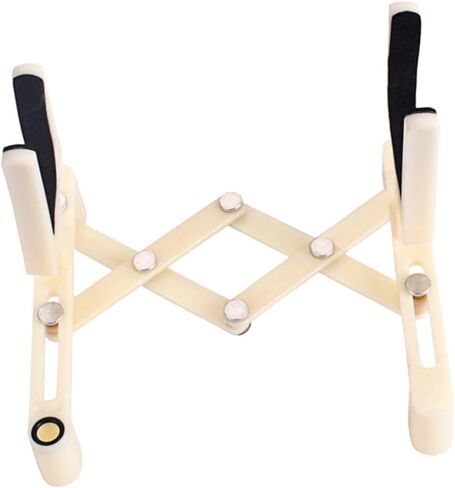 Yardwe Adjustable Violin Stand Holder Portable Plastic Violin Rack Sponge Pad Milk White Color Suitable for Accessories Foldable and Lightweight Design in Saudi Arabia