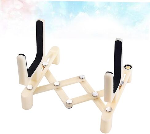 Yardwe Adjustable Violin Stand Holder Portable Plastic Violin Rack Sponge Pad Milk White Color Suitable for Accessories Foldable and Lightweight Design in Saudi Arabia