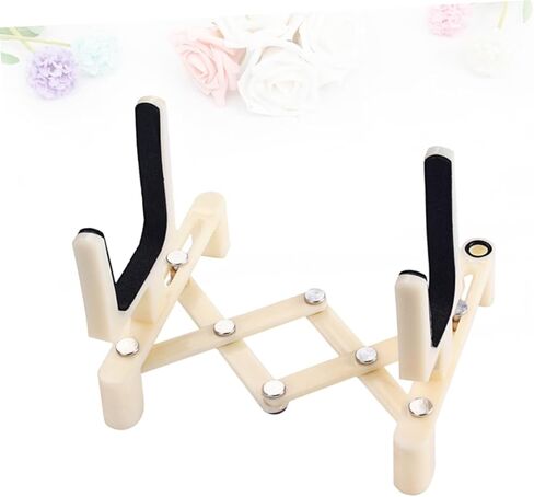 Yardwe Adjustable Violin Stand Holder Portable Plastic Violin Rack Sponge Pad Milk White Color Suitable for Accessories Foldable and Lightweight Design in Saudi Arabia