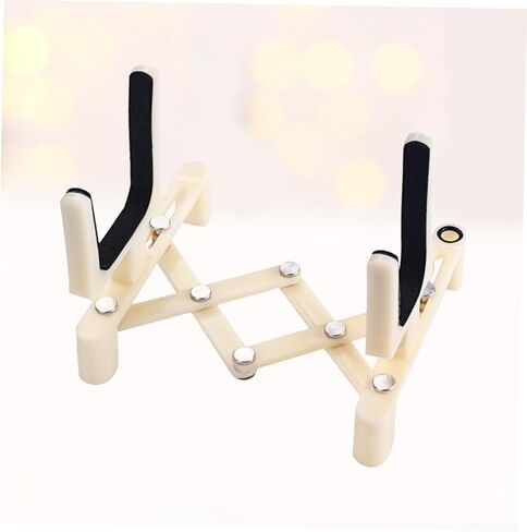 Yardwe Adjustable Violin Stand Holder Portable Plastic Violin Rack Sponge Pad Milk White Color Suitable for Accessories Foldable and Lightweight Design in Saudi Arabia