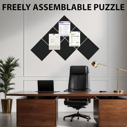 Black Love Cork Board 48 "x36" 12 pcs ， لوحة نشرة المكتب البديلة ، بلاط الجدران المحسوسة مع زحام ذاتي ومستحضرات دبوس كبيرة للديكور الجدران المنزلية in Saudi Arabia