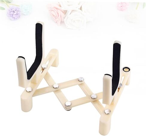 VANZACK Adjustable Plastic Violin Stand Portable Milk White Holder Sponge Pad Lightweight and Foldable Design for Violin Accessories in Saudi Arabia