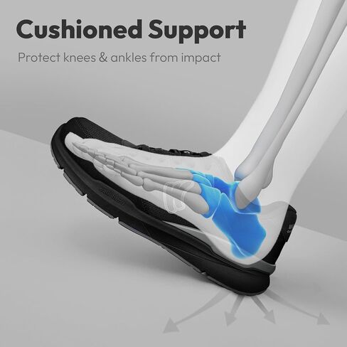 Walking Shoes for Men with Arch Support, Plantar Fasciitis Shoes with Wide Toe Box, Lightweight Breathable Men Sneakers for Cushioned Comfort in Kuwait