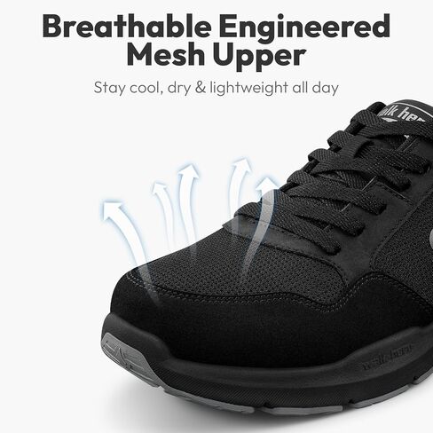 Walking Shoes for Men with Arch Support, Plantar Fasciitis Shoes with Wide Toe Box, Lightweight Breathable Men Sneakers for Cushioned Comfort in Kuwait
