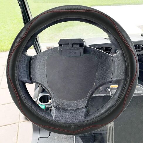 Golf Cart Steering Wheel Covers,13.5 to 14" Golf Cart Steering Wheel Cover Universal for Yamaha,EZGO TXT & RXV,Club Car DS & Precedent, Leather Comfortable, Non-Slip, Wear-Resistant (Black) in Saudi Arabia