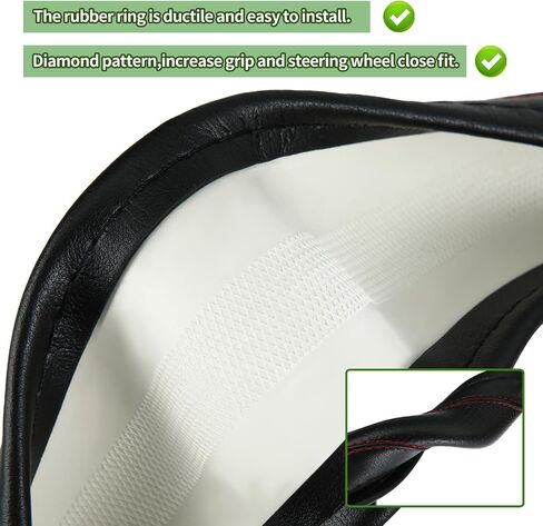 Golf Cart Steering Wheel Covers,13.5 to 14" Golf Cart Steering Wheel Cover Universal for Yamaha,EZGO TXT & RXV,Club Car DS & Precedent, Leather Comfortable, Non-Slip, Wear-Resistant (Black) in Saudi Arabia
