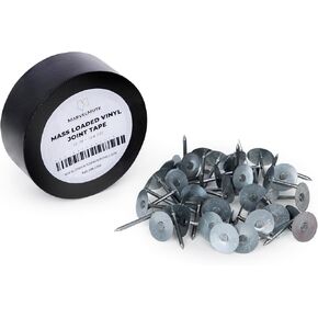 مجموعة تركيب الفينيل المحملة بكميات كبيرة - 100 مسمار بغطاء عريض مع شريط درز رول واحد لتركيب الفينيل المحمل بكميات كبيرة in Kuwait