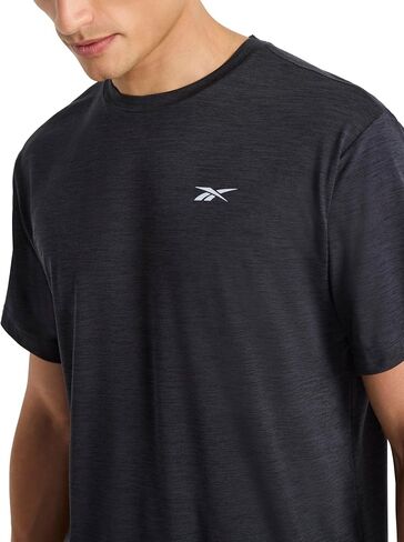 Reebok Men's Strike Short Sleeve Crewneck T-Shirt, Standard Fit, Lightweight Stretch Poly Jersey Fabric in Saudi Arabia