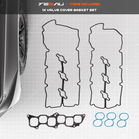 مجموعة حشية غطاء صمام المحرك متوافقة مع 2006-2011 Hyundai Azera Entourage Santa Fe Sonata Veracruz Kia Amanti Sedona Sorento 3.3L 3.8L V6، رقم جزء التبادل VS50750R 15-10110-01 in Kuwait