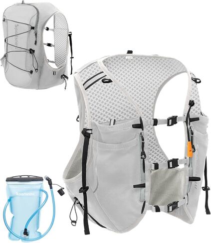 Sportsnew Running Vest for Women Men, Lightweight 10L Hydration Backpack with Waterproof Phone Pocket, Hydration Pack with Water Bladder for Hiking Trail in Kuwait