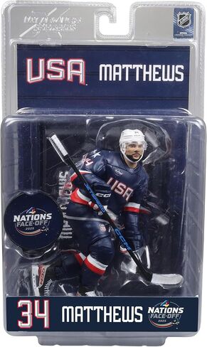 McFarlane Toys - Auston Matthews (Team USA) NHL 7in Posed Figure 4 Nations Face Off McFarlane's SportsPicks in Saudi Arabia