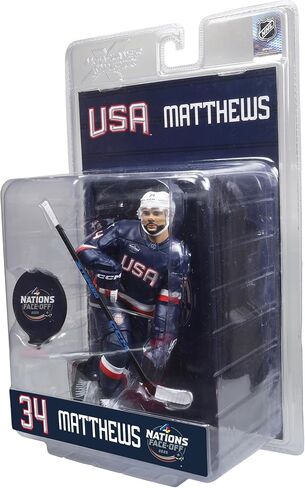 McFarlane Toys - Auston Matthews (Team USA) NHL 7in Posed Figure 4 Nations Face Off McFarlane's SportsPicks in Saudi Arabia