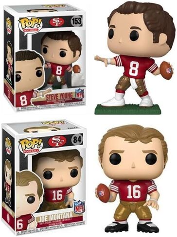 فانكو ستيف يونج/جو مونتانا (سان فرانسيسكو 49ers) NFL Pop! كومبو (2) in Saudi Arabia