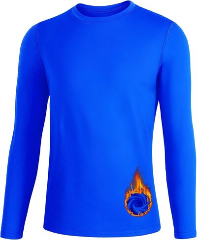 Auranso Boys Compression Hermal Shirt Fleece Long Long Mortic Athletic Sportic Paselayer Kids Lundershirts in Saudi Arabia