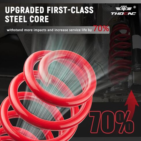 ملفات لفائف خلفية ثقيلة للخدمة الثقيلة لـ escalade/avalanche/suburban/tahoe/yukon xl - upgrate 70 ٪ زيادة في معالجة الحمل مجموعة متغيرات ملف النوابض عند ارتفاع ركوب الأسهم 2pcs ، الأسود in Kuwait