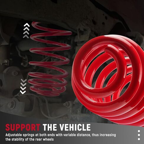 ملفات لفائف خلفية ثقيلة للخدمة الثقيلة لـ escalade/avalanche/suburban/tahoe/yukon xl - upgrate 70 ٪ زيادة في معالجة الحمل مجموعة متغيرات ملف النوابض عند ارتفاع ركوب الأسهم 2pcs ، الأسود in Kuwait