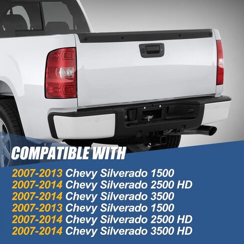 Auto Dynasty LED Tail Light Assembly Rear Taillamp with Brake Light Side Marker Compatible with 2007-2014 Chevy Silverado 1500 2500 3500 HD, Driver and Passenger Side, Black Housing Smoked Lens in Saudi Arabia