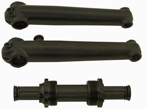 Alta Chromoly Black Bicycle Crank Set 175mm European Sealed Bottom Bracket 8 Splines in Saudi Arabia
