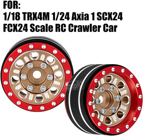 الألومنيوم 1.0 في حافة عجلة Beadlock لـ 1/18 TRX4M 1/24 SCX24 FCX24 RC CRAWLER CAR ، 1.0 إطارات العجلات محور حافة العجلة بوجه ثقيل ، أسود ، أسود in Saudi Arabia