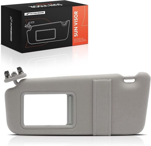 A-Premium Left Driver Side Sun Visor Assembly Compatible with Toyota Camry 2007 2008 2009 2010 2011, Without Sunroof, with Mirror, with Card Holder, without Light, Beige, Replaces 74320-06780-B0 in Saudi Arabia