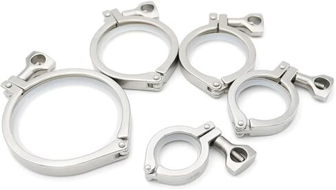 10Pcs 1.5/2/2.5/3/4" Tri Clamp Clover Pipe Fittings 25.4/50.5/64/106/119 Ferrule 304 Stainless Steel Homebrew(K25.4) in Saudi Arabia