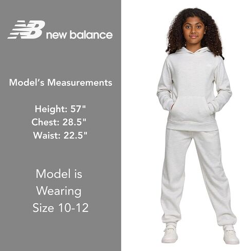 New Balance Girls Athletic 2 قطعة-Soft Fleece Pullover Hoodie Sweatshirt & Joggers Sweatsuit Activewear Set (4-12) in Saudi Arabia