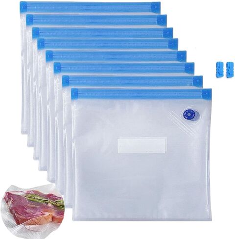 Sous Vide Bags-BPA-Free Reusable Vacuum Seal Bags for Food Storage Food Freezing safe Reseal Vacuum Storage Bag for Sous Vide Cooking-HOMYLAND11.2 * 10.2in (Medium 20pcs) in Saudi Arabia
