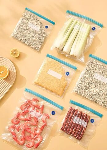 Sous Vide Bags-BPA-Free Reusable Vacuum Seal Bags for Food Storage Food Freezing safe Reseal Vacuum Storage Bag for Sous Vide Cooking-HOMYLAND11.2 * 10.2in (Medium 20pcs) in Saudi Arabia