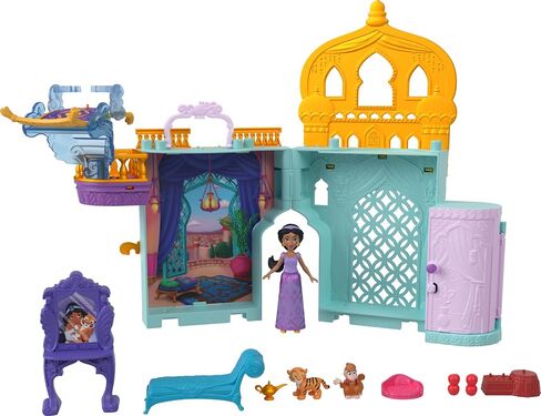 Mattel Disney Princess Toys, Storytime Stackers Elsa Ice Palace, Stackable Castle Doll House with Small Doll & 8 Pieces, Inspired by The Disney Frozen Movies in Saudi Arabia