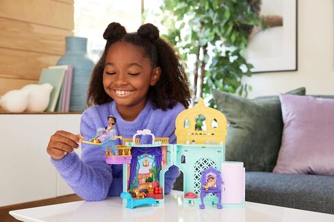 Mattel Disney Princess Toys, Storytime Stackers Elsa Ice Palace, Stackable Castle Doll House with Small Doll & 8 Pieces, Inspired by The Disney Frozen Movies in Saudi Arabia