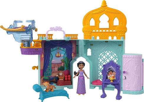 Mattel Disney Princess Toys, Storytime Stackers Elsa Ice Palace, Stackable Castle Doll House with Small Doll & 8 Pieces, Inspired by The Disney Frozen Movies in Saudi Arabia