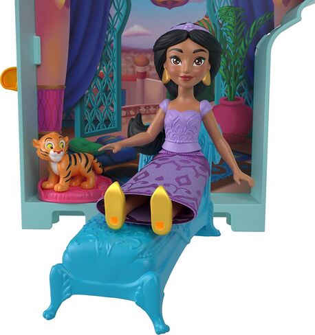 Mattel Disney Princess Toys, Storytime Stackers Elsa Ice Palace, Stackable Castle Doll House with Small Doll & 8 Pieces, Inspired by The Disney Frozen Movies in Saudi Arabia