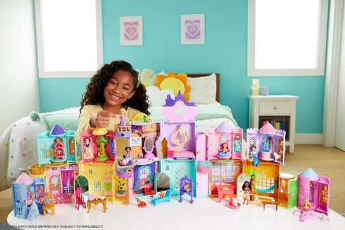 Mattel Disney Princess Toys, Storytime Stackers Elsa Ice Palace, Stackable Castle Doll House with Small Doll & 8 Pieces, Inspired by The Disney Frozen Movies in Saudi Arabia