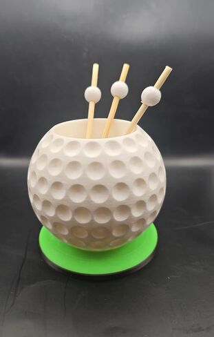 Golf Ball Toothpick Holder, Perfect for dad, the bar or scramble decorations. in Kuwait