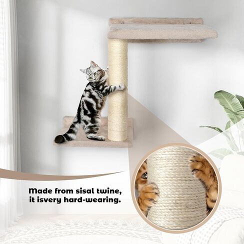 Cat Scratching Post - Cute Smaller Cat Tree Kitten Scratcher Sisal Scratch Posts with 3 Spring Ball, 18’’ Tall Cat Scratchers for Indoor Cats, Kittens (Mint Green) in Kuwait