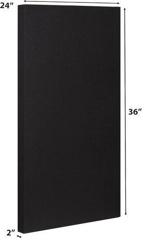 لوحة صوتية ممتصة للصوت من ATS Acoustics مع قماش سونا، NRC 1.0، مقاومة للحريق، 24 بوصة × 36 بوصة × 2 بوصة (بلاتينية) in Kuwait