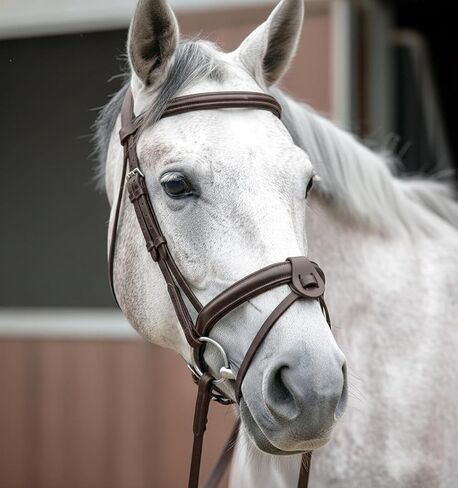 Flash Noseband Strap Attachment with Converter for English Leather Horse Bridle in Saudi Arabia