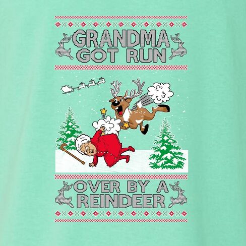 Wild Bobby Grandma Got Run Over by a Reindeer Funny Song Movie Classic Movie Ugly Christmas Sweater Crewneck Sweatshirt in Saudi Arabia