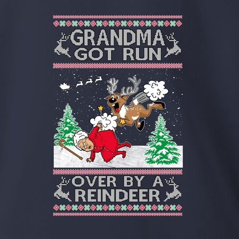 Wild Bobby Grandma Got Run Over by a Reindeer Funny Song Movie Classic Movie Ugly Christmas Sweater Crewneck Sweatshirt in Saudi Arabia