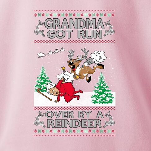 Wild Bobby Grandma Got Run Over by a Reindeer Funny Song Movie Classic Movie Ugly Christmas Sweater Crewneck Sweatshirt in Saudi Arabia