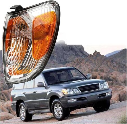 Car Front Corner Light, Turn Signal Lamp, Clear Corner Lights, Compatible with Lexus LX470 1998-2007, Yellow(Left) in Saudi Arabia